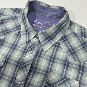 Kuhl Women Multicolor Short Sleeve Pearl Snap Plaid Check Western Shirt Size XL